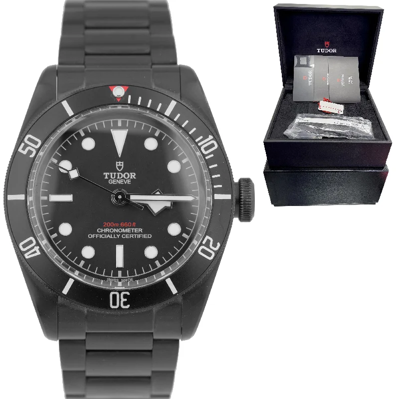 Custom Digital Watch with Name-NEW OCT 2021 Tudor Heritage Black Bay Dark 41mm PVD Stainless Steel 79230DK B+P