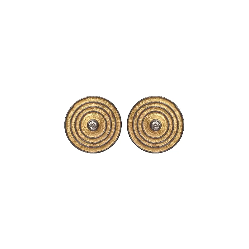 Elegant Drop Earrings-Iconography Radiant Concentric Circle Stud Earrings