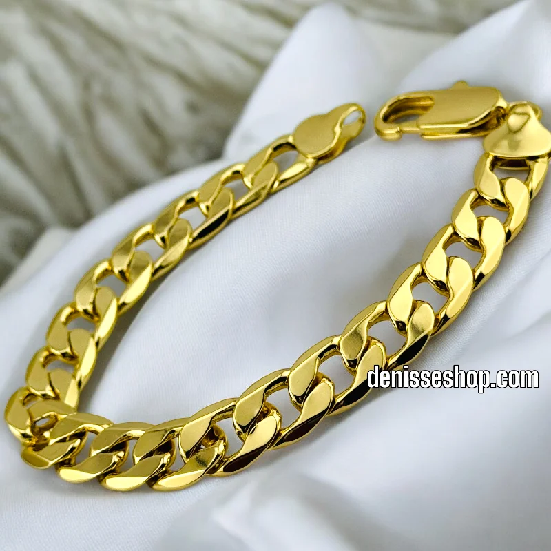 Bridal Bracelet for Wedding-14K 12MM MEN CUBAN BRACELET BR592