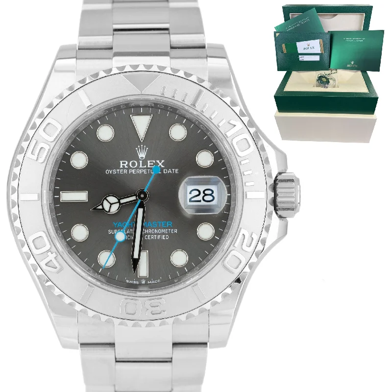 Digital Wristwatch for Women-2020 Rolex Yacht-Master 40mm Dark Rhodium 126622 Stainless Oyster Watch B+P