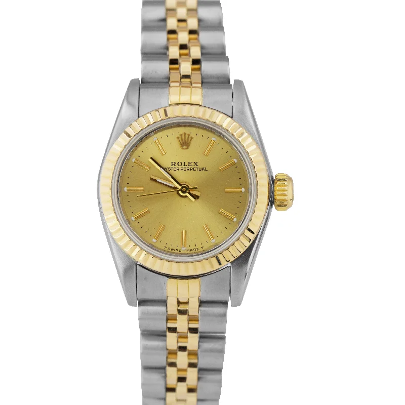 Digital Watch for Men with Pedometer-Ladies Rolex Oyster Perpetual 24mm Champagne Two Tone Gold Steel Watch 67193