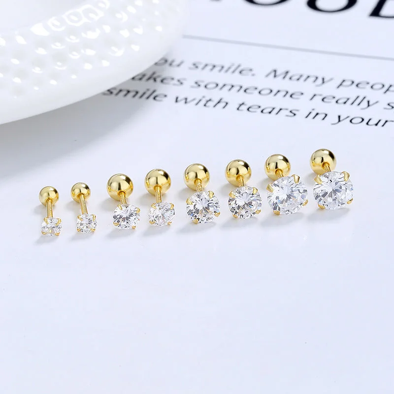 White Diamond 6mm/Pair