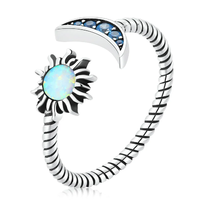 Sun Moon Star Open Ring