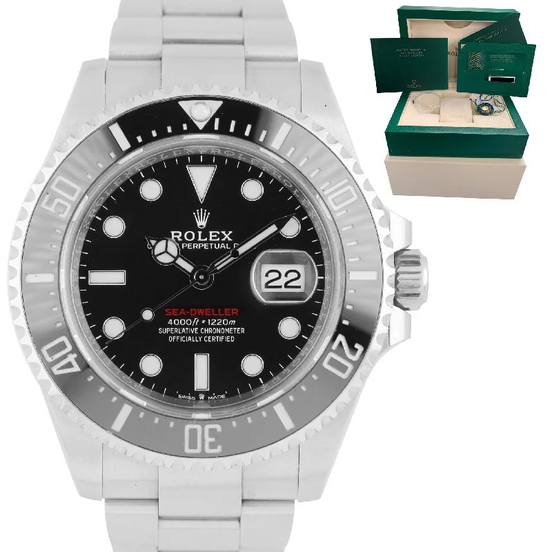 Classic Men's Watch with Automatic Movement-BRAND NEW NOV 2021 Rolex Red Sea-Dweller 43mm Mk II 50th Ann Steel 126600 Watch