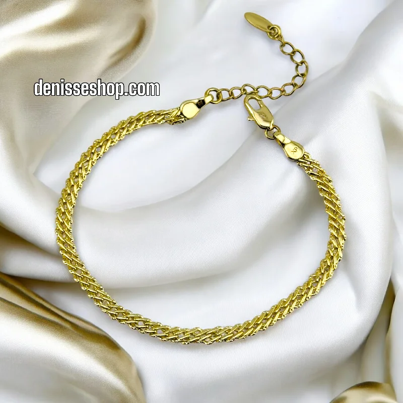 Gold Beaded Bracelet-14K /WOMAN CHAIN BRACELET BR570