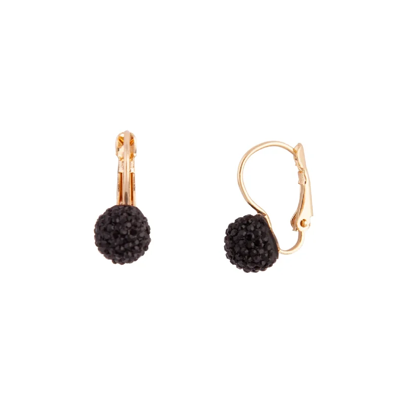 Elegant Drop Earrings-Gold Sparkle Ball Clip On Earrings