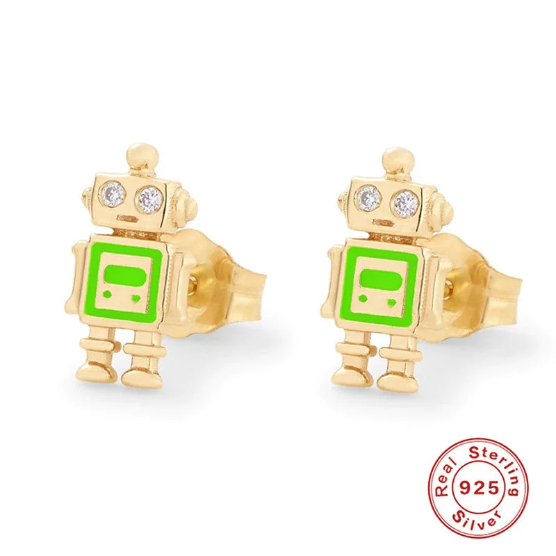 #5 Gold-Fluorescent Green Robot