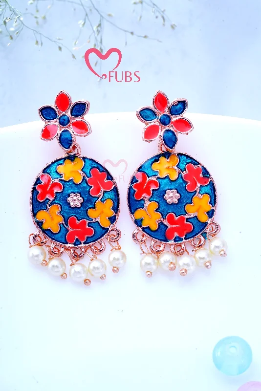 Big Statement Earrings-Round Blooming Beads Earrings