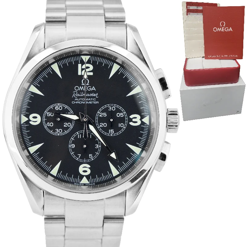 Smartwatch for Men with Multiple Functions-Omega Seamaster Chronograph Railmaster Automatic 42mm Stainless Watch 2512.52.00