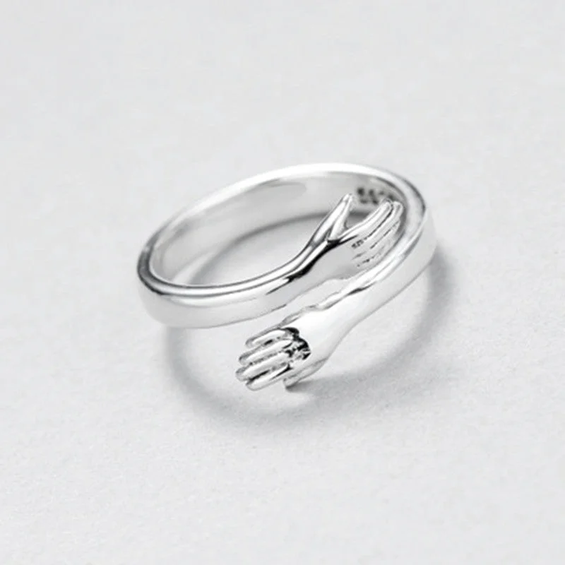 Fashion Hand Silver Plating Open Ring 1 Piece