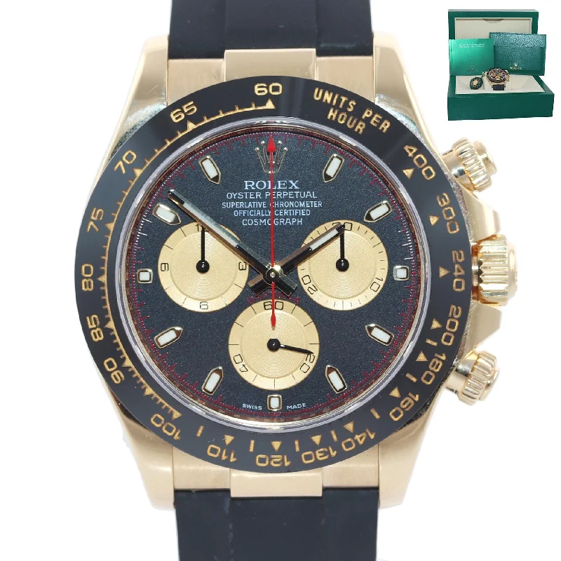 Classic Digital Watch for Women-2021 Rolex Daytona 116518LN Yellow Gold Black Paul Newman Ceramic Watch Box