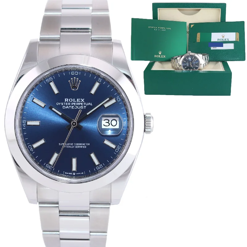 Men's Fashion Digital Watch-2019 PAPERS Rolex DateJust 41 Steel 126300 Blue Dial Jubilee 41mm Watch Box