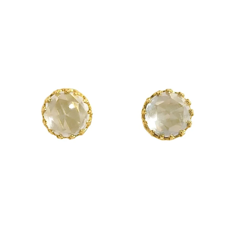 Geometric Stud Earrings-Rococo Earring - Crystal