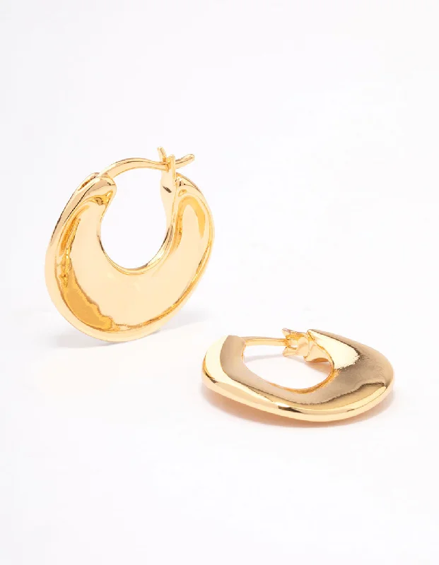 Fun Hoop Earrings-Gold Plated Small Hoop Earrings