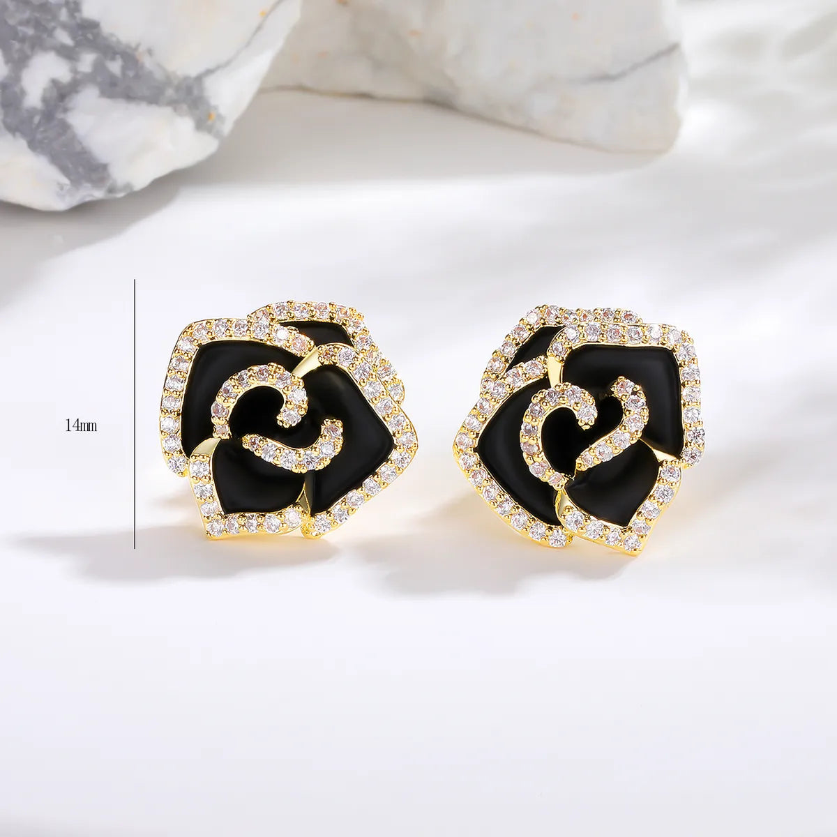 Petal Gold Stud Earrings