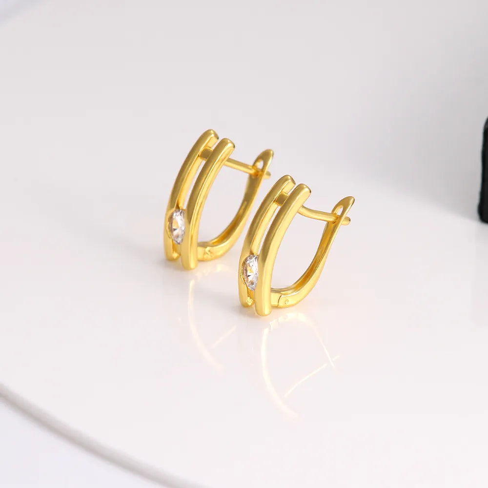 Golden H-Shaped Ear Clip